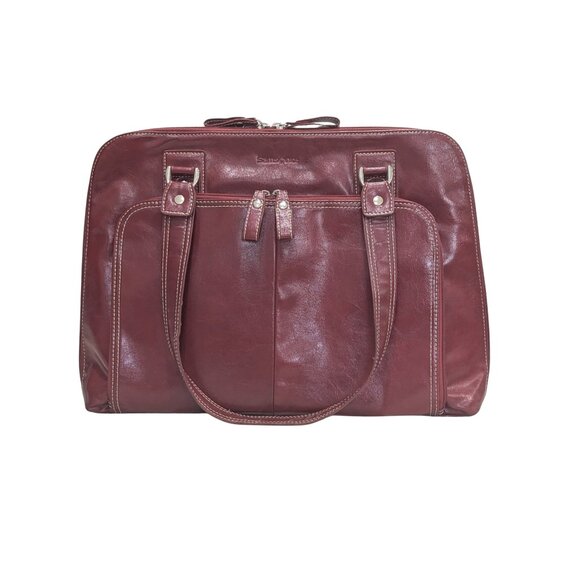 Samsonite A-Frame Laptop Tote Business Case Burgundy Style 938614 Fits 14”Laptop - Picture 3 of 11